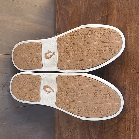 OluKai Shoes Women's sz 9 Pehuea Hulu Brown Leather/Suede Faux Fur Lined Sneaker - Picture 8 of 12